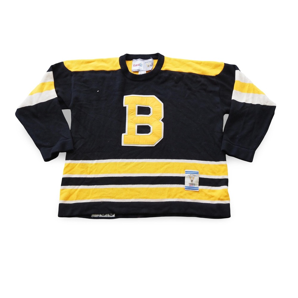 CCM Vintage Boston Bruins Men's 2XL Heritage 1949 Knit Hockey Sweater